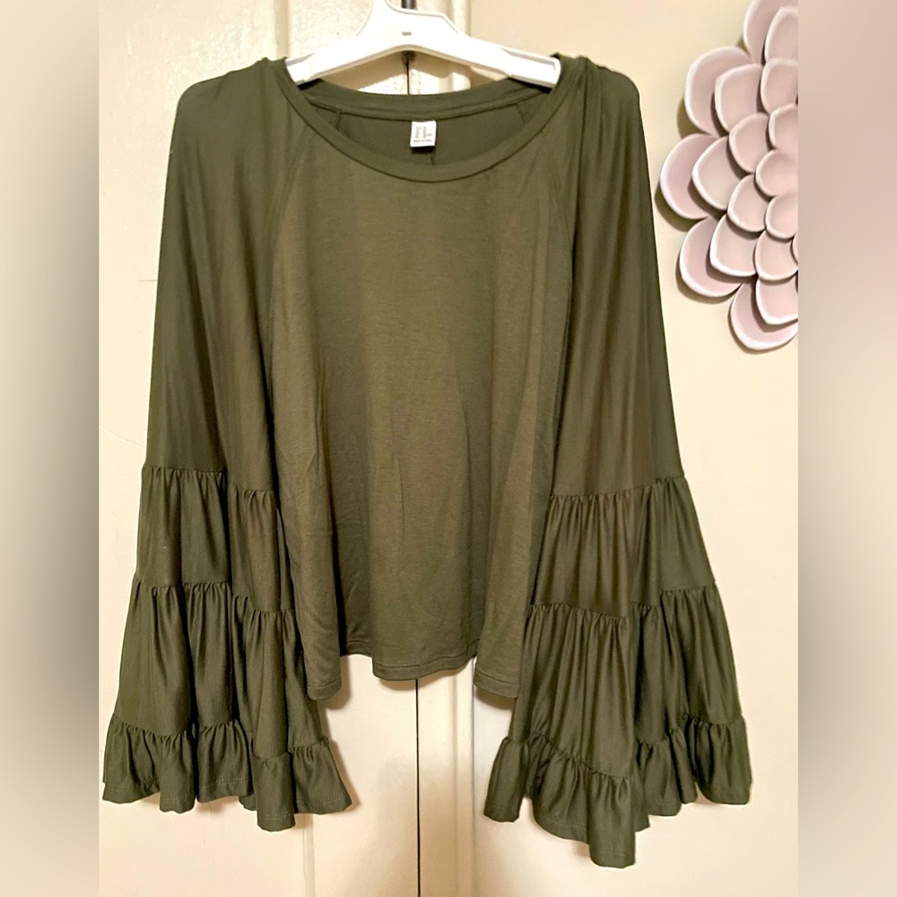 Bell-sleeve top